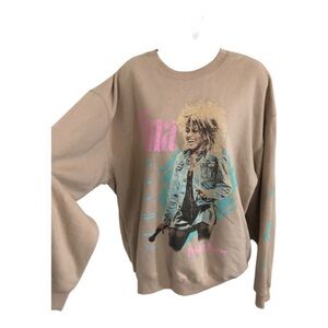 Tina Turner tan 1984 Private Dancer graphic print Concert‎ sweatshirt size large